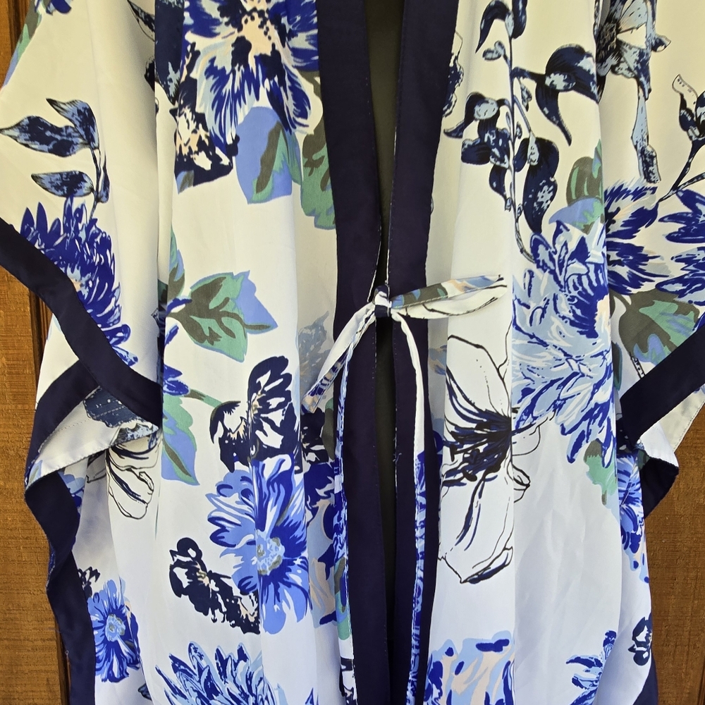 Jaquline Design Studio Cottagecore Floral Kimono Cardigan Cover-Up size 3X By